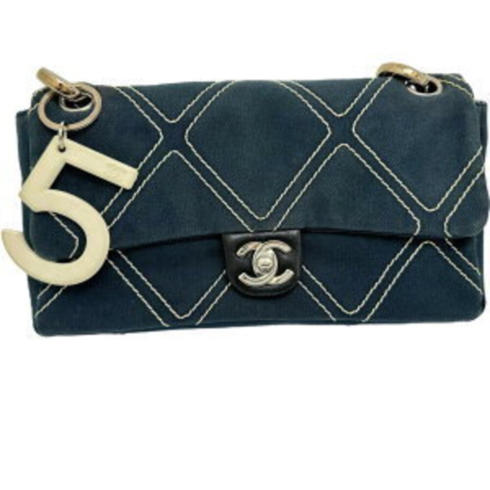 Chanel Canvas One Navy Shoulder Sticker Card GG Handbag Shoulder Hobo Bag Blue
